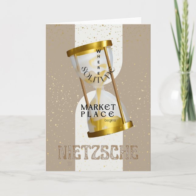 Tarjeta Cita de Filosofía de estilo Art Nouveau de oro (Anverso)