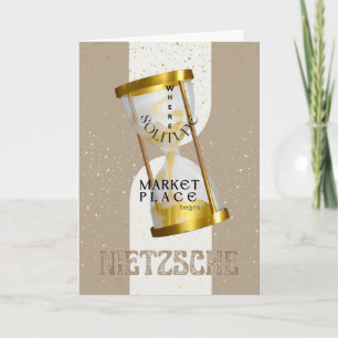 Tarjeta Cita de Filosofía de estilo Art Nouveau de oro