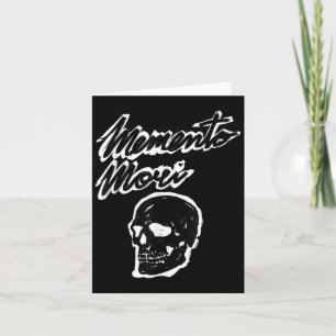Tarjeta Cita de Filosofía Grunge Cráneo Memento Mori