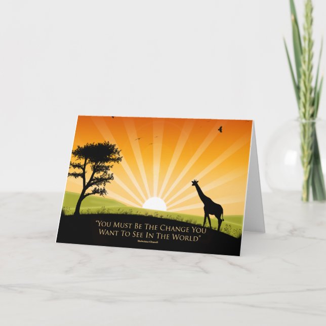 Tarjeta Cita de Gandhi (Anverso)