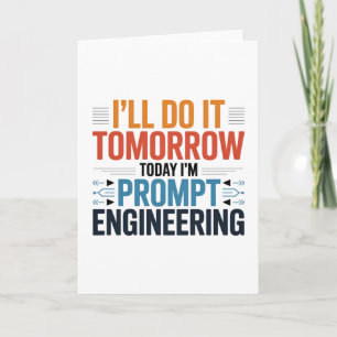 Tarjeta Cita de Geek de Ingeniería Graciosa de AI