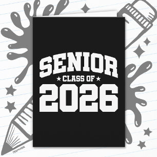 Tarjeta Cita de graduación de la clase superior de 2026 Va