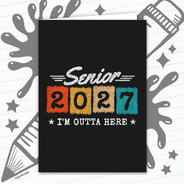 Tarjeta Cita de graduación de la promoción de 2027 Fuera d