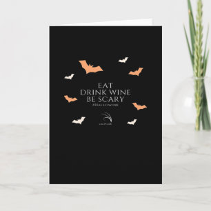 Tarjeta Cita de Hallowine Halloween Comer Beber