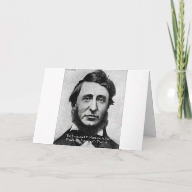 Tarjeta Cita de Henry David Thoreau (Anverso)