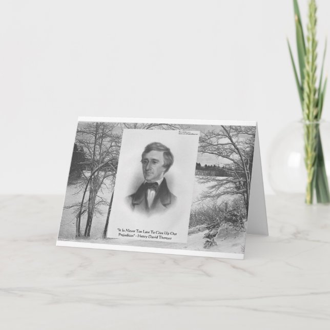 Tarjeta Cita de Henry David Thoreau (Anverso)