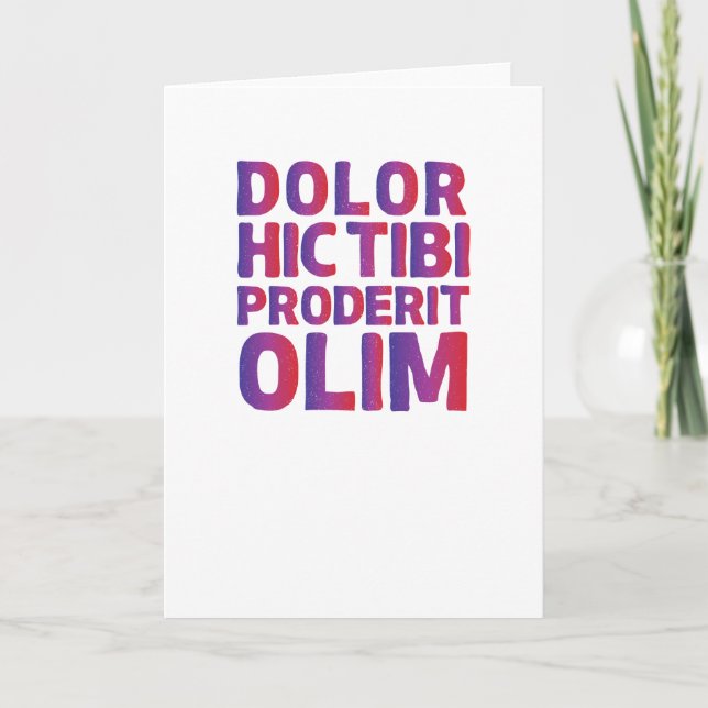 Tarjeta Cita de Hic Tibi Poderit Olim- Ovid del Dolor (Anverso)