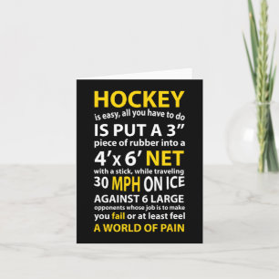 Tarjeta Cita De Hockey El Hockey Es Un Regalo Fácil Para L