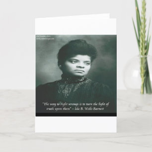 Tarjeta Cita de Ida B Wells y la Verdad