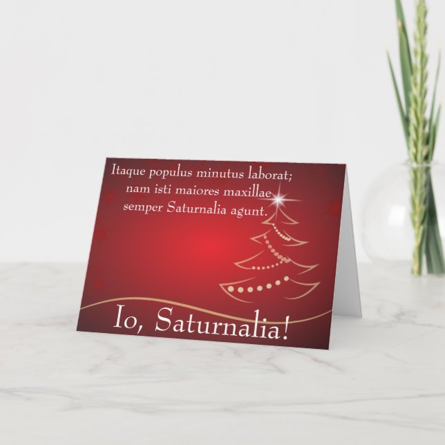Tarjeta Cita de Io Saturnalia de Petronio (Anverso)