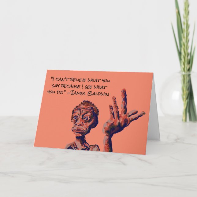 Tarjeta cita de james baldwin (Anverso)