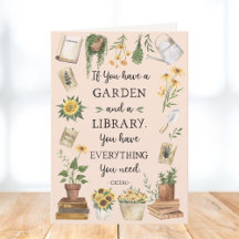 Cita de jardinería y biblioteca Girasol y hierbas