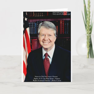 Tarjeta Cita de Jimmy Carter "Derechos Humanos" entrega ta