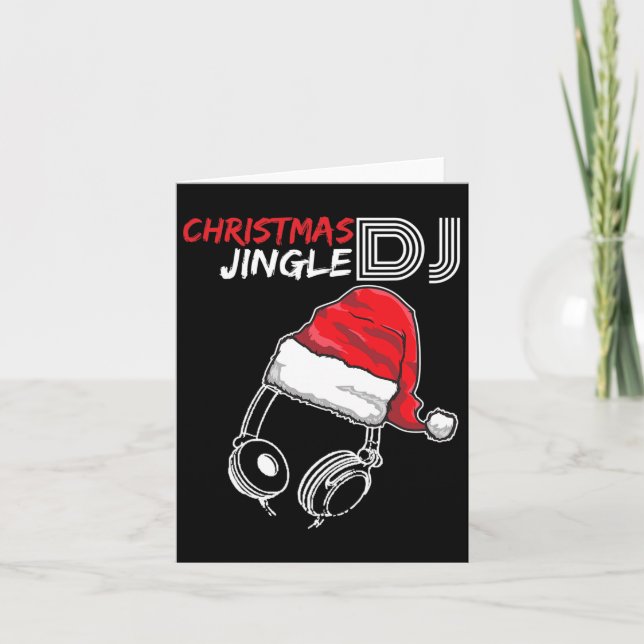 Tarjeta Cita De Jingle De Navidades De Dj - Regalos Y Pres (Anverso)