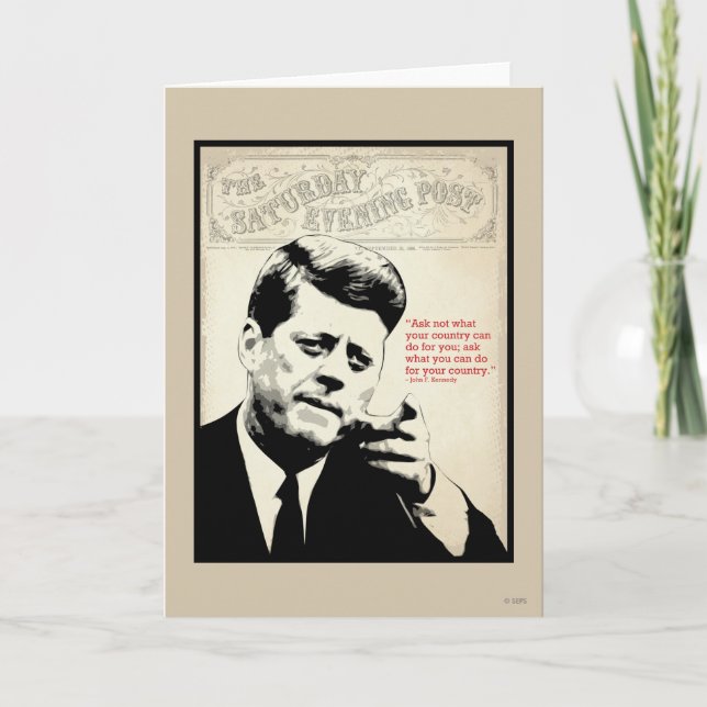 Tarjeta Cita de John F. Kennedy (Anverso)