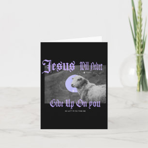 Tarjeta Cita de la Biblia Cristiana Carne de Cordero Jesús