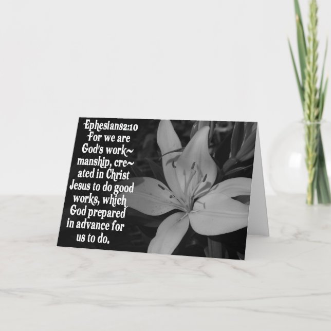 TARJETA CITA DE LA ESCRITURA DE LA BIBLIA DEL 2:10 DE (Anverso)