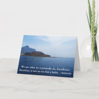 Tarjeta Cita de la excelencia de Aristóteles