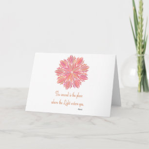 Tarjeta Cita de la herida de Mandala Rumi