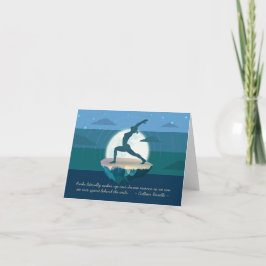 Tarjeta Cita de la isla flotante del profesor de yoga medi