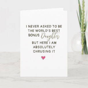 Tarjeta Cita de la Mejor Hija Adicional del Mundo