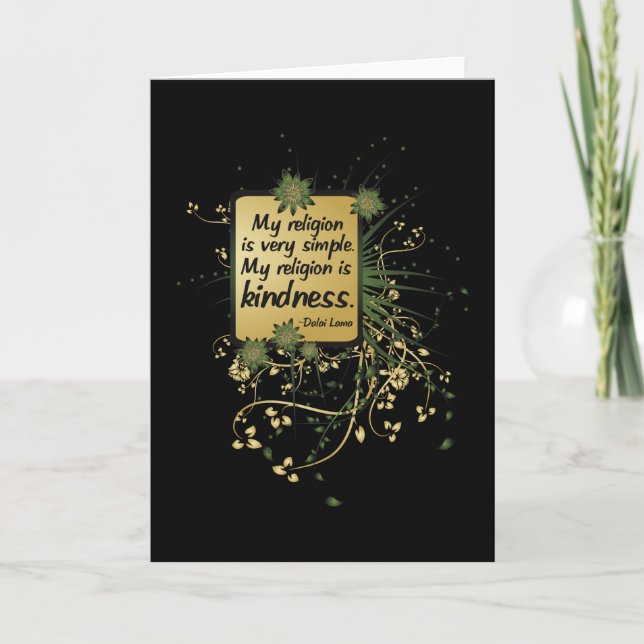 Tarjeta Cita de la religión de Dalai Lama (Anverso)