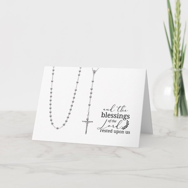 Tarjeta Cita de la Sagrada Escritura del Rosario Católico (Anverso)