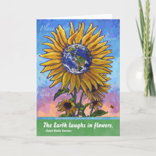 Tarjeta Cita de la Tierra del Girasol
