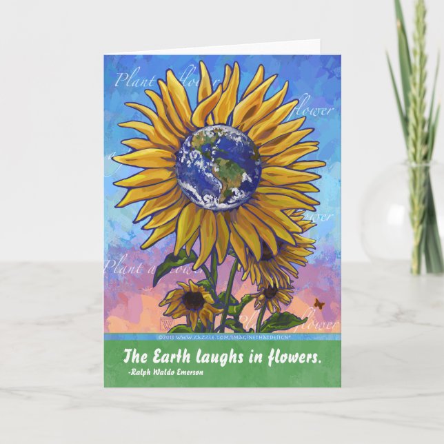 Tarjeta Cita de la Tierra del Girasol (Anverso)