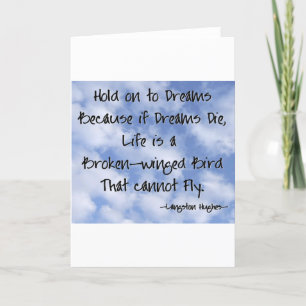Tarjeta Cita de Langston Hughes Dreams