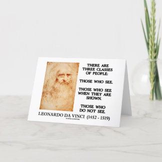 Tarjeta Cita De Leonardo da Vinci De Tres Clases De Person