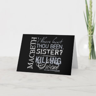 Tarjeta Cita de Macbeth Killing Swine