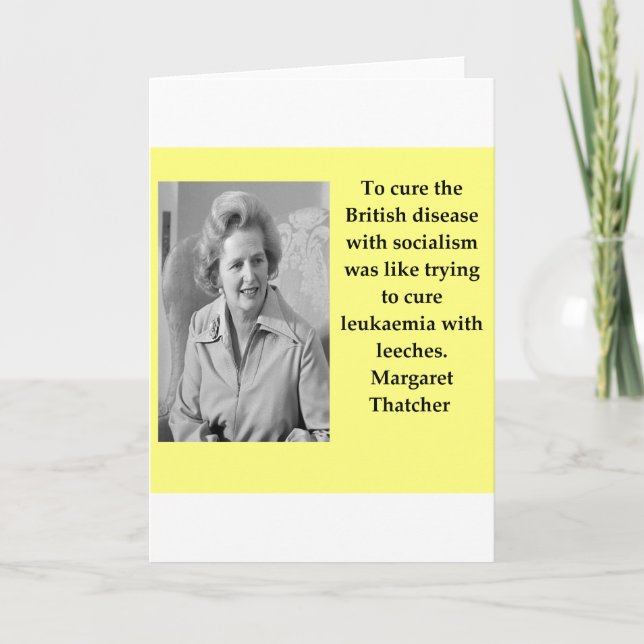Tarjeta Cita de Margaret Thatcher (Anverso)