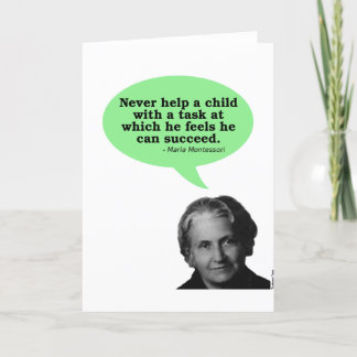 Tarjeta Cita de Maria Montessori