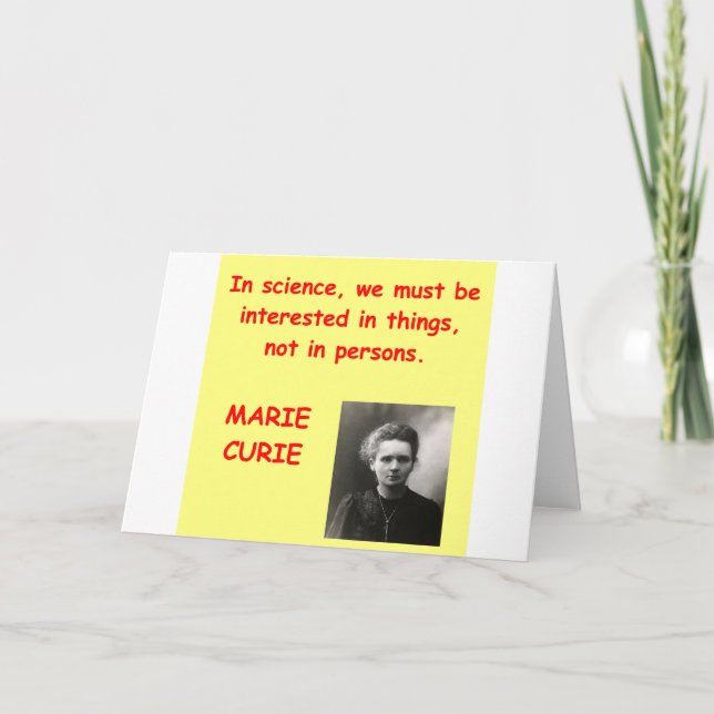 Tarjeta Cita de Marie Curie (Anverso)