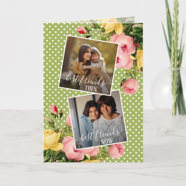 Tarjeta Cita de mejores amigos de foto personalizada Prima (Anverso)