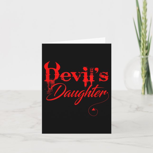 Tarjeta Cita de meme divertida de Devils Daughter Cute Hal (Anverso)
