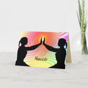 Tarjeta Cita de Namaste Gracias Amigos Yoga Meditación