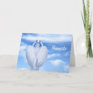 Tarjeta Cita de Namaste Gracias Ascensión Ángel con Alas