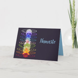 Tarjeta Cita de Namaste Gracias Chakra Flor Espiritual