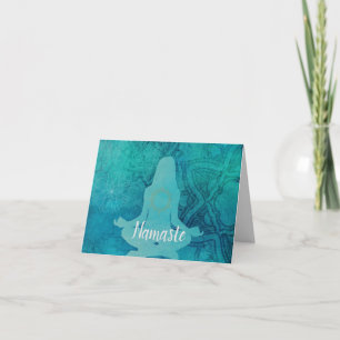 Tarjeta Cita de Namaste Gracias Zen Yoga Meditación