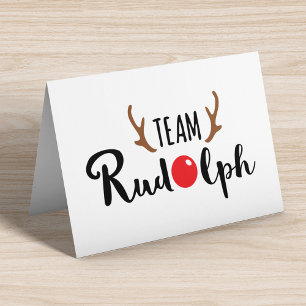 Tarjeta Cita de Navidad del Equipo Rudolph