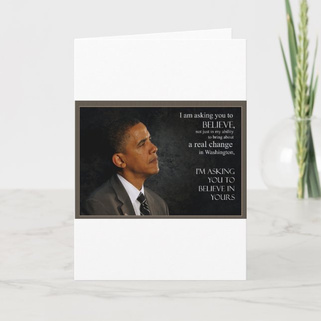 Tarjeta Cita de Obama (Anverso)