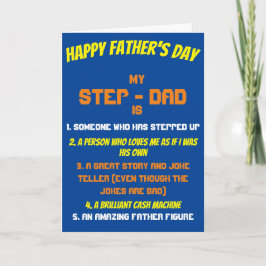Tarjeta Cita de Papá Padrastro Día del Padre