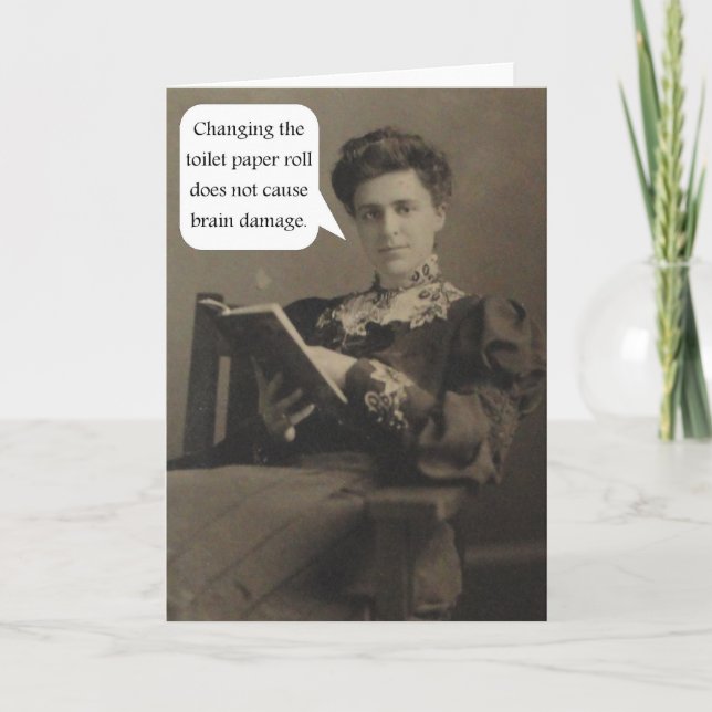 Tarjeta Cita de papel higiénico (Anverso)