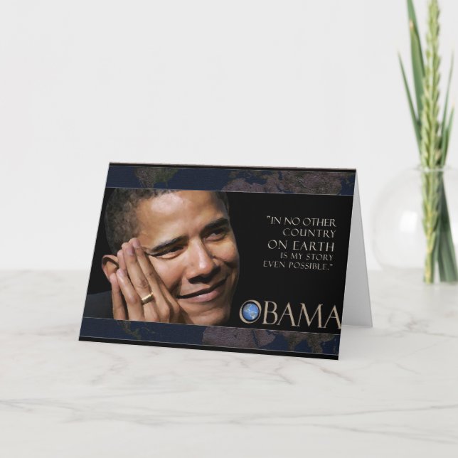 Tarjeta Cita de presidente Obama (Anverso)