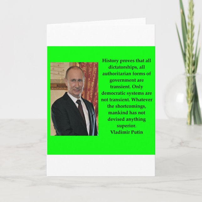Tarjeta cita de putin (Anverso)