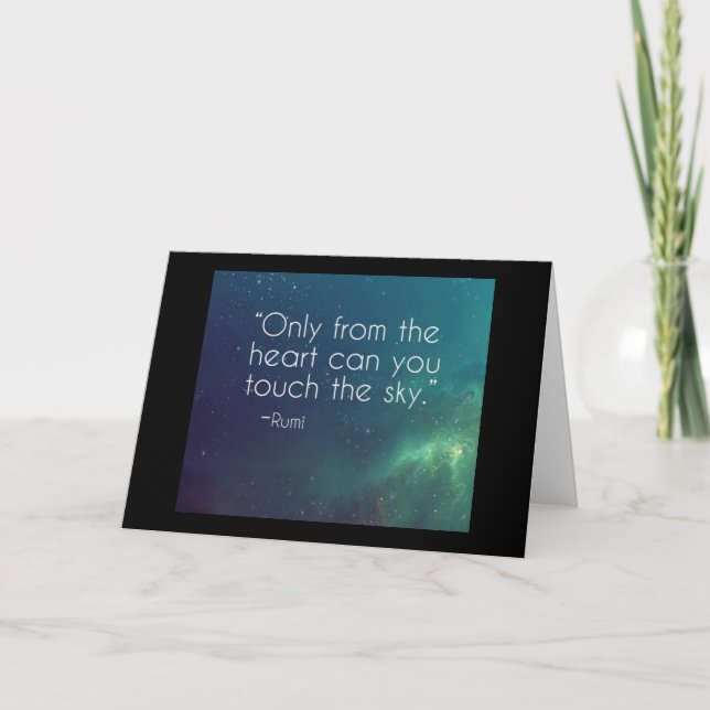 Tarjeta Cita de Rumi Celestial (Anverso)