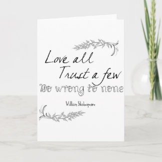 Tarjeta Cita de Shakespeare