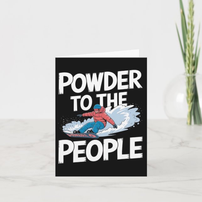 Tarjeta Cita De Snowboard - Polvo Para La Gente Snowboar (Anverso)